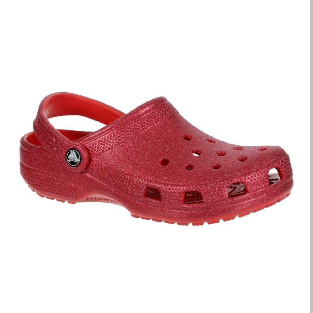 CROCS Sparkly Red Water Shoes